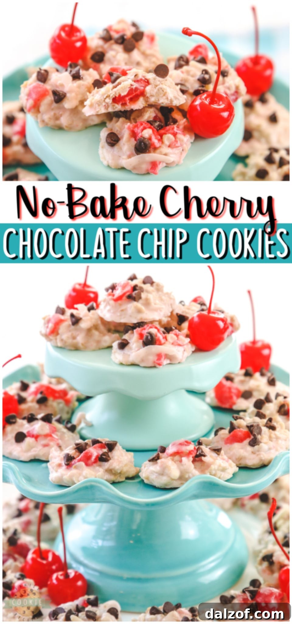 Cherry Chocolate Chip No Bake Cookies are fruity, festive & so simple to make! Incredibly cherry almond vanilla flavor in these easy no-bake cookie recipe.