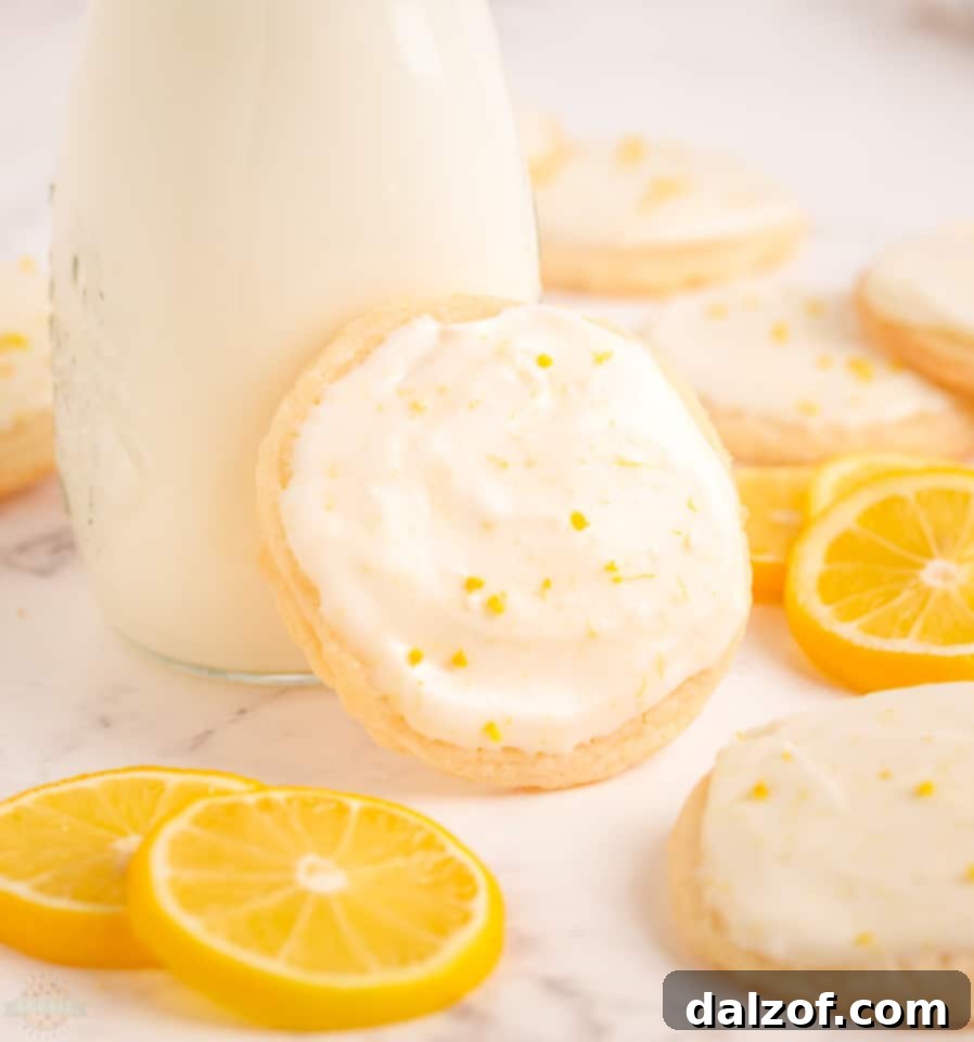 Soft & Tender Lemon Meltaway Cookie recipe with a vibrant lemon glaze