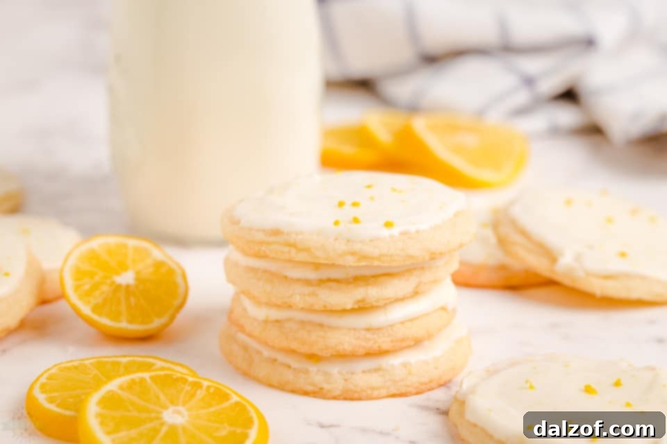 Soft & Tender Lemon Meltaway Cookie recipe on a platter