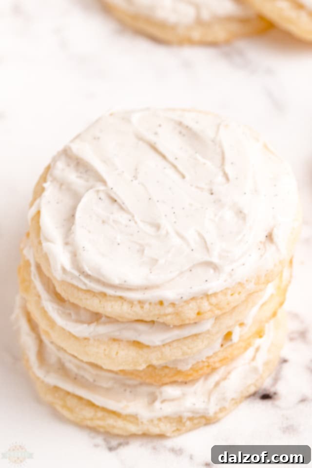 Plate of finished Vanilla Meltaway Cookies with glaze