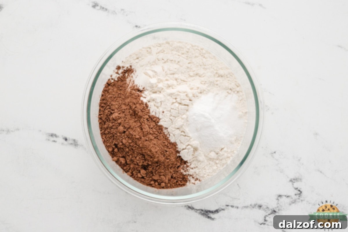 Mix dry ingredients together.