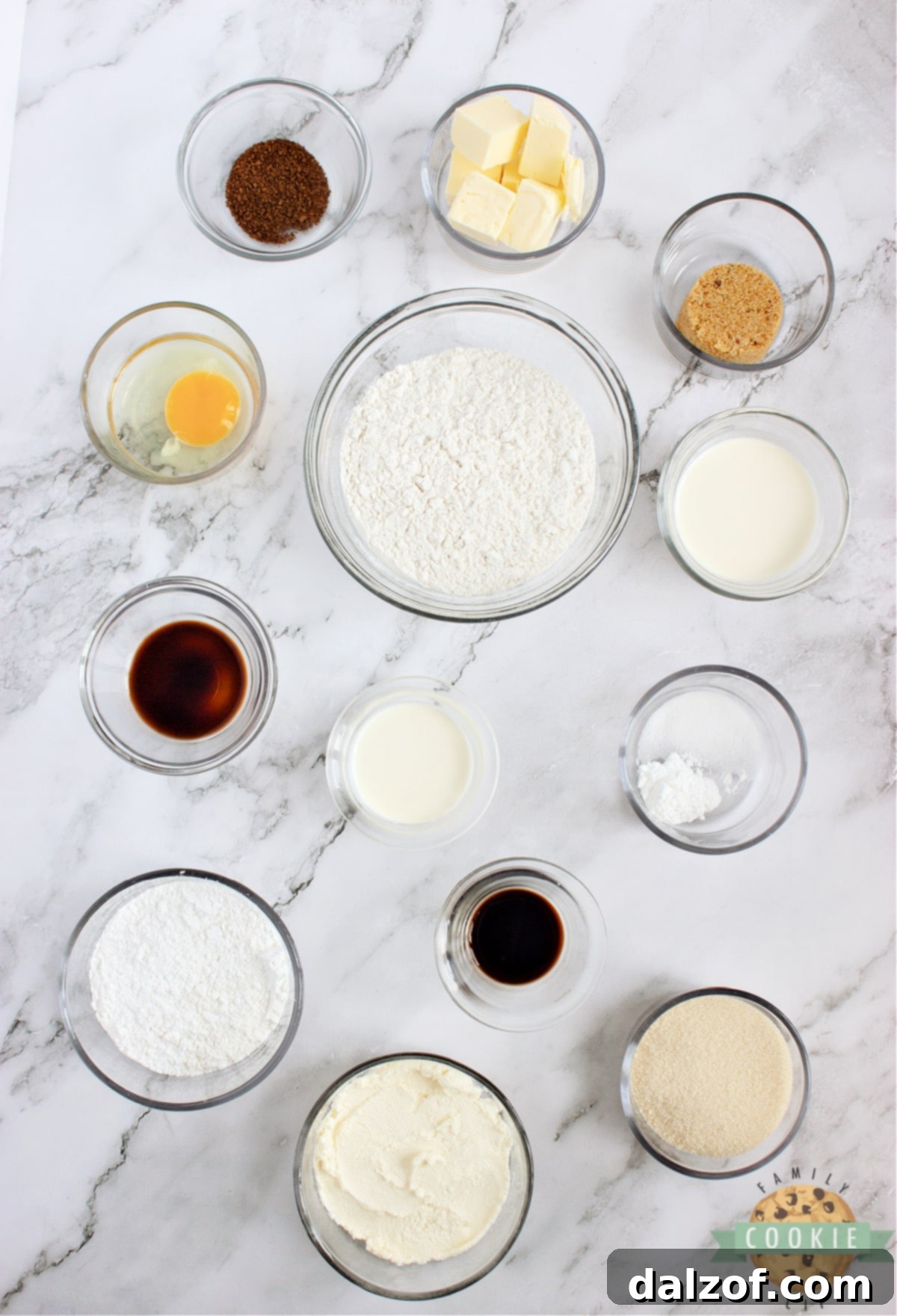 Ingredients in Soft Tiramisu Cookies.