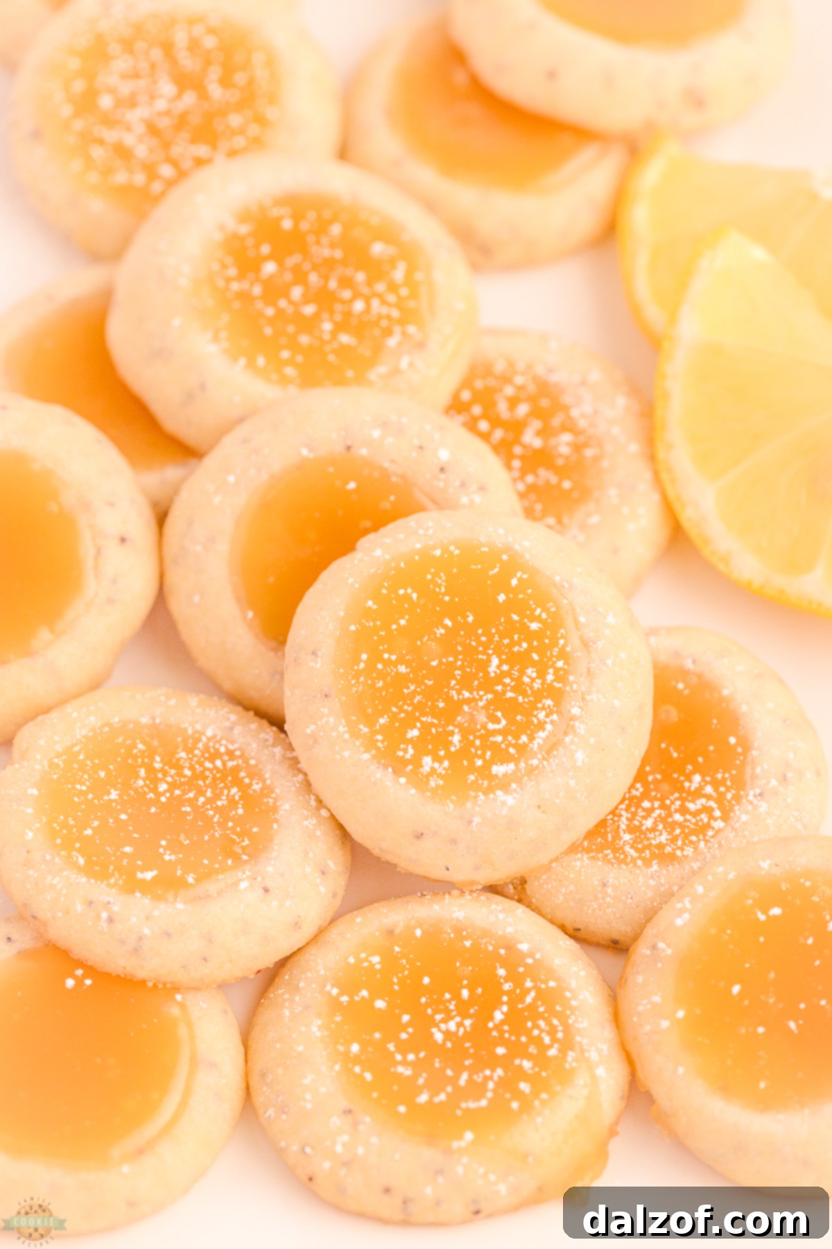 Poppy Seed Thumbprint Cookies with lemon curd