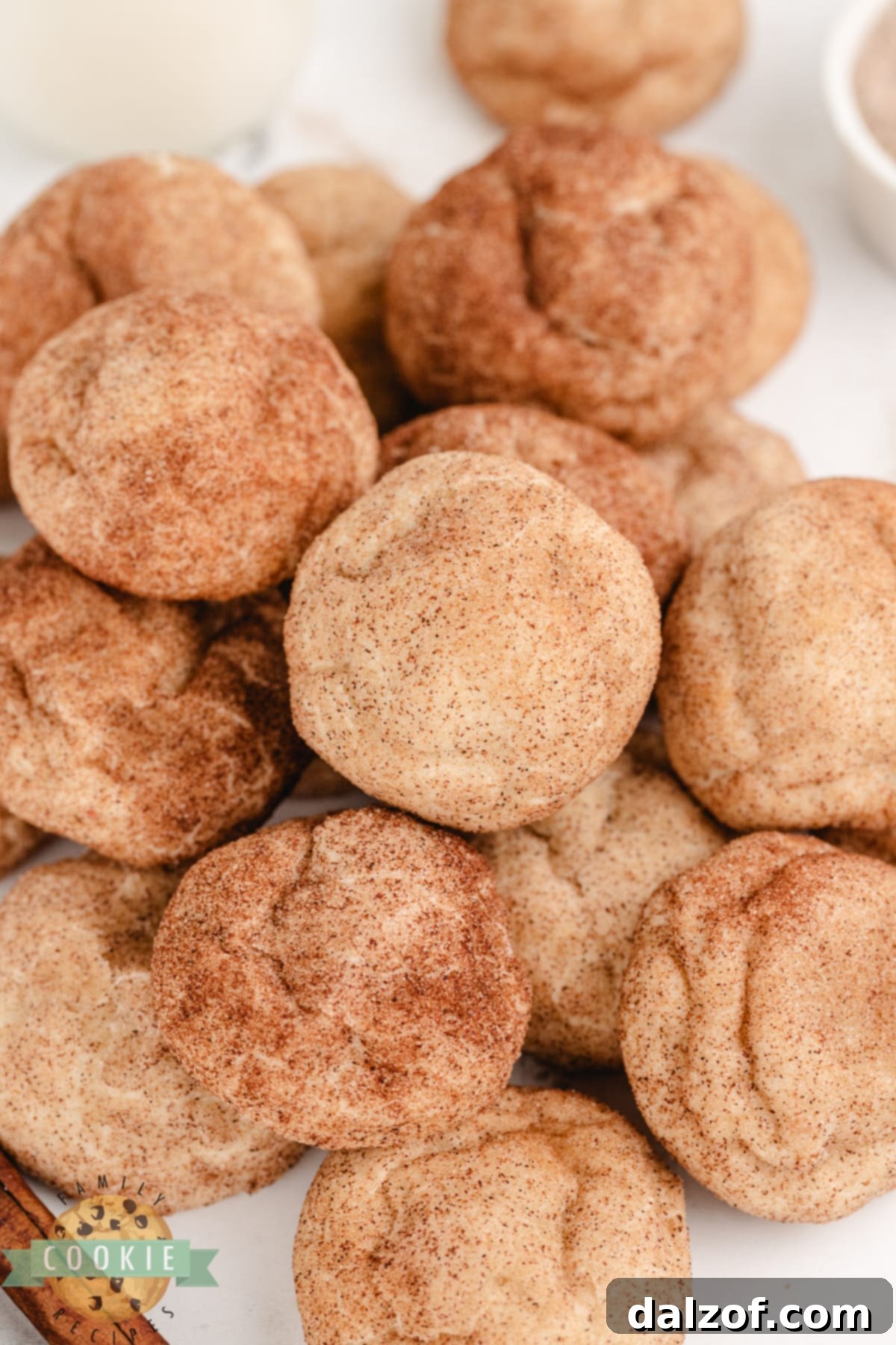 Velvety Cream Cheese Snickerdoodle Delights 11 Cream Cheese Snickerdoodle Cookies are delightfully soft, thick, and chewy, thanks to the addition of powdered sugar and cream cheese. These unique ingredients enhance these snickerdoodles, making them stand out from any other recipe you’ve tried!