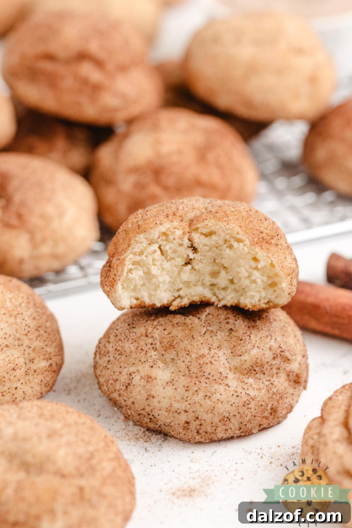Velvety Cream Cheese Snickerdoodle Delights 3 Thick and chewy snickerdoodle cookies.