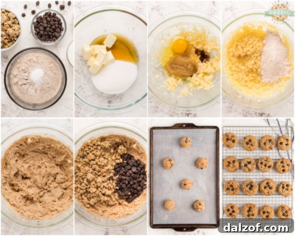 Detailed Steps for Making Breakfast Chocolate Chip Cookies