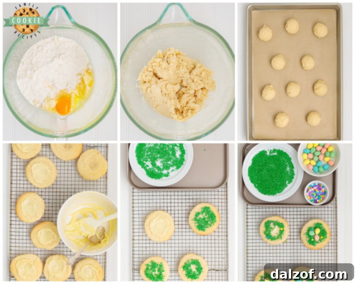 making easy Easter sugar cookies with a mix