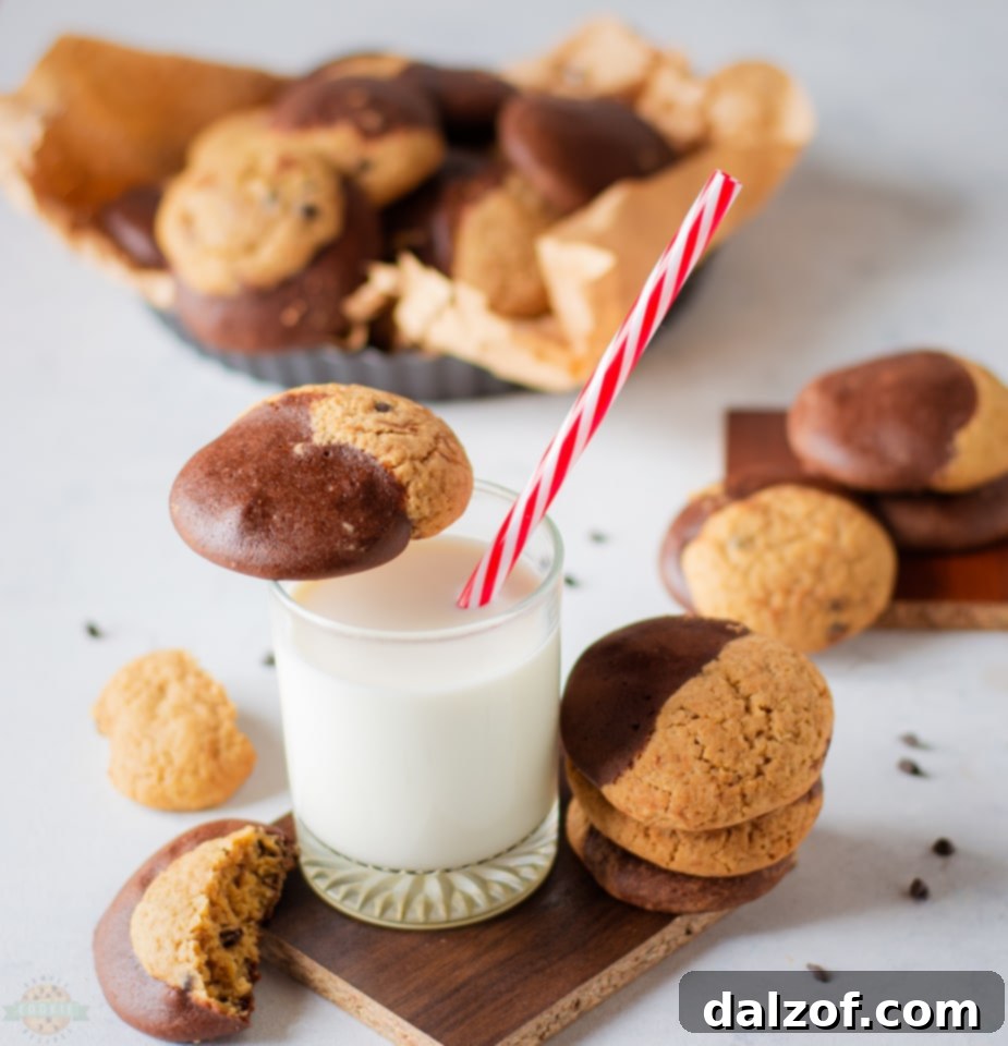 Delicious Homemade Brookies Cookies combining rich brownies and chewy chocolate chip cookies.