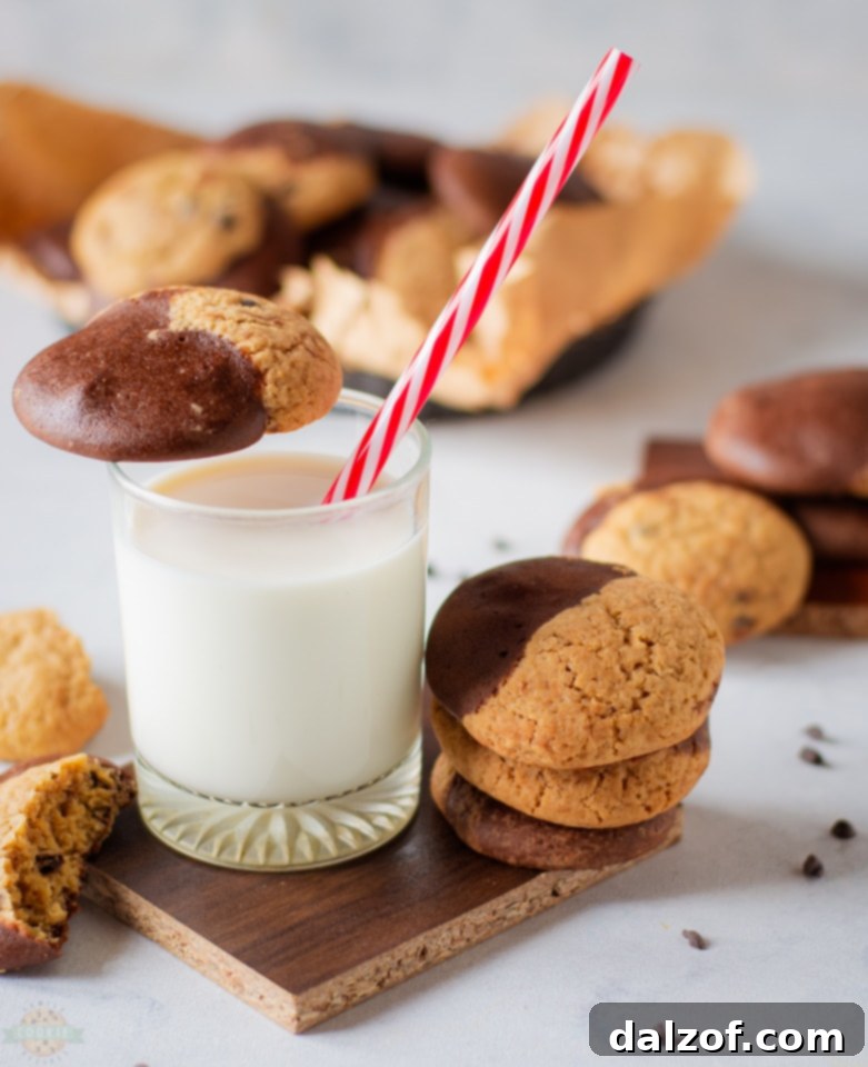 A stack of perfectly baked Brookies cookies, ready to be enjoyed.