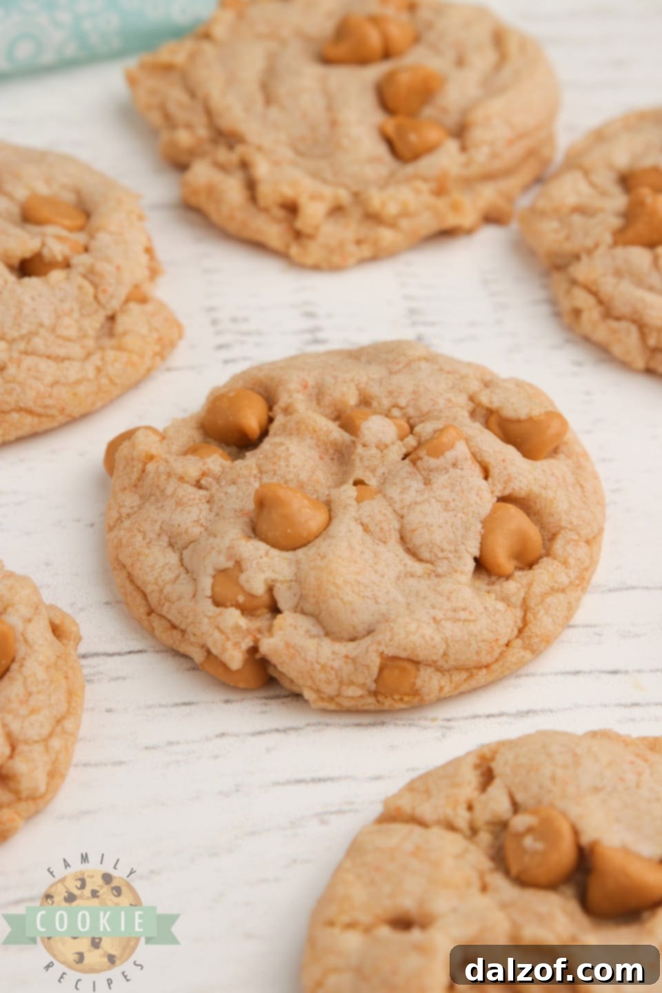 Butterscotch cookies made with a cookie mix and butterscotch pudding