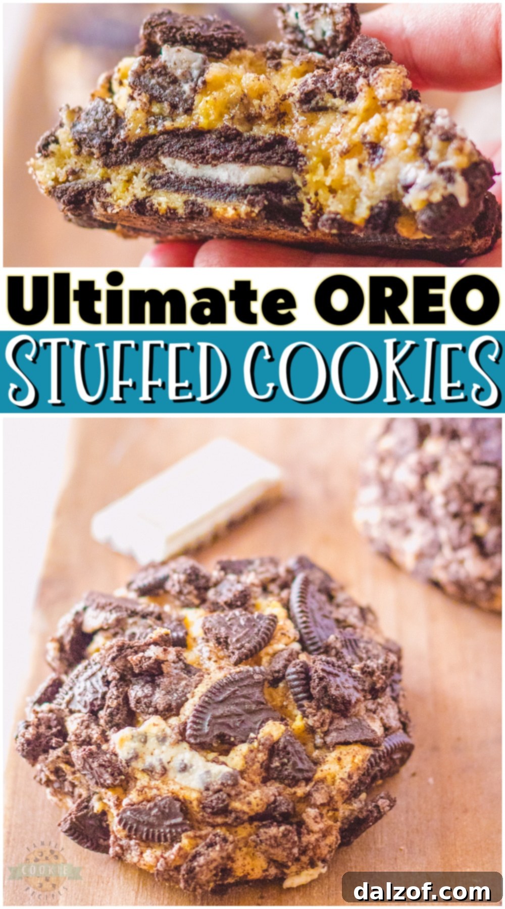 Oreo Stuffed Cookies recipe PIN