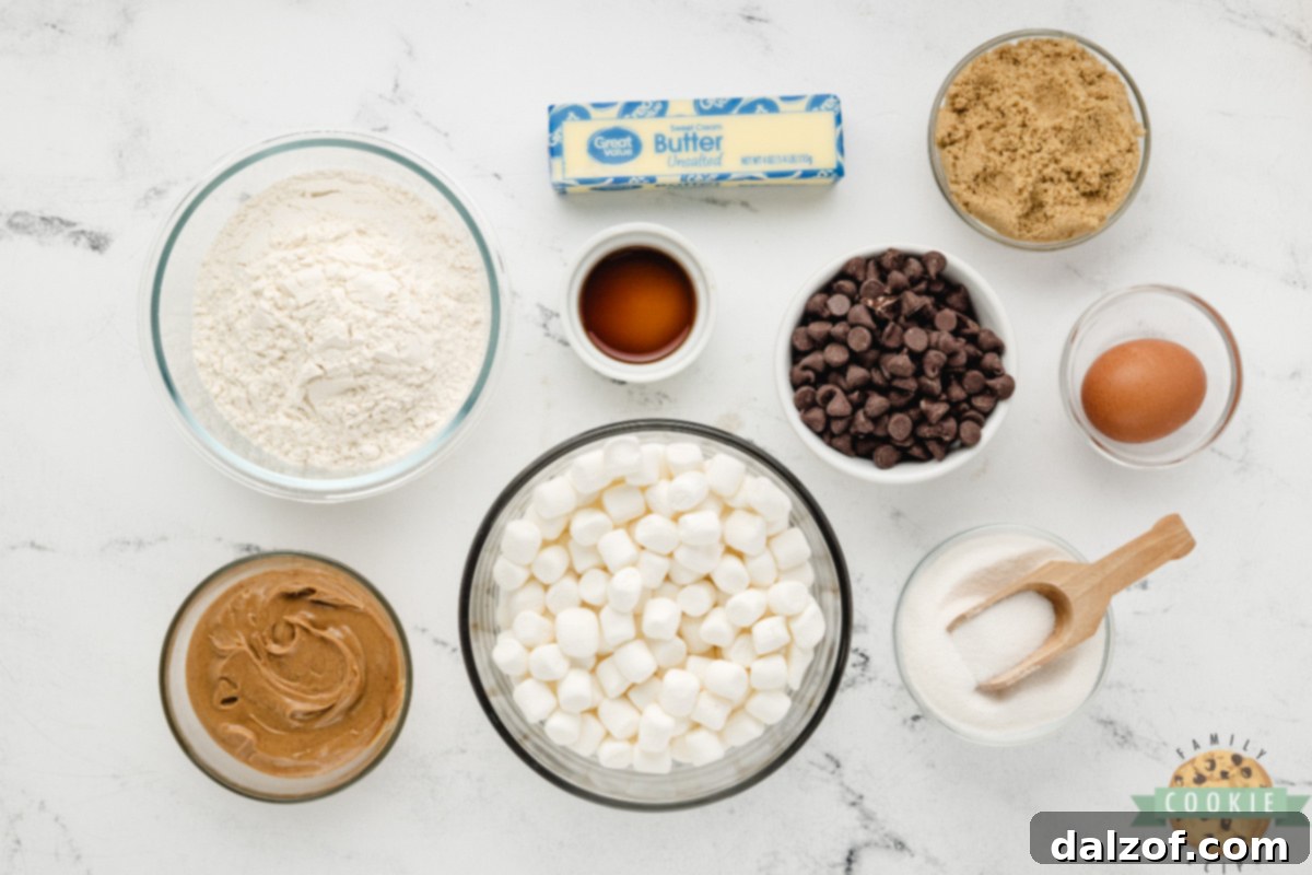 Ingredients in Peanut Butter Cookie Pizza.