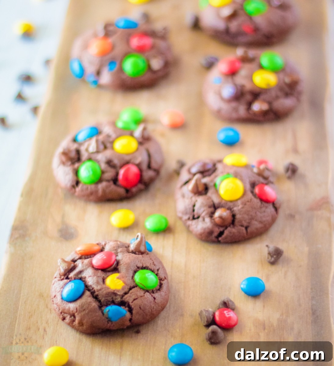 Mixing cookie dough ingredients in a bowl for M&M cookies.