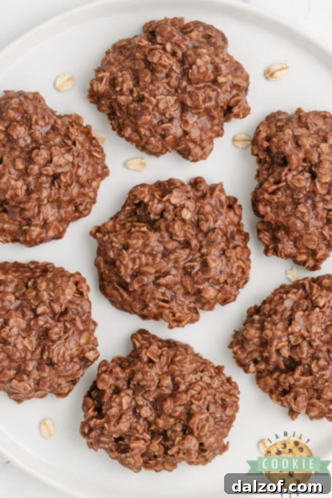 Quick and easy Microwave No-Bake Cookies, perfect for a fast dessert.