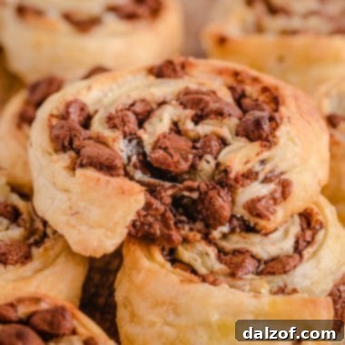 Buttery Chocolate Chip Puff Pastry Cookies on a cooling rack