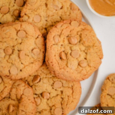 A plate brimming with delicious maple peanut butter cookies, ready to be enjoyed.