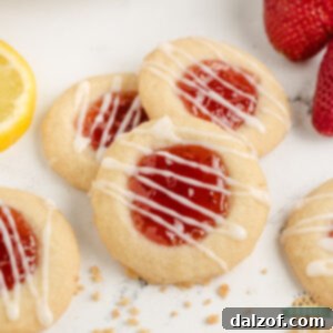 Strawberry Lemon Thumbprint Cookies