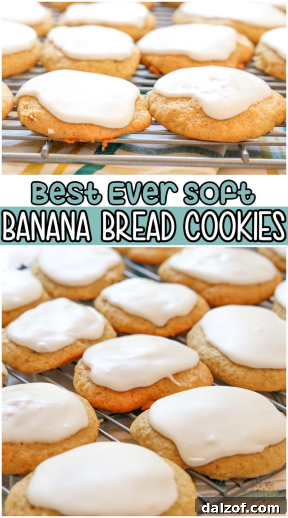 A Pinterest-friendly image showcasing Banana Bread Cookies