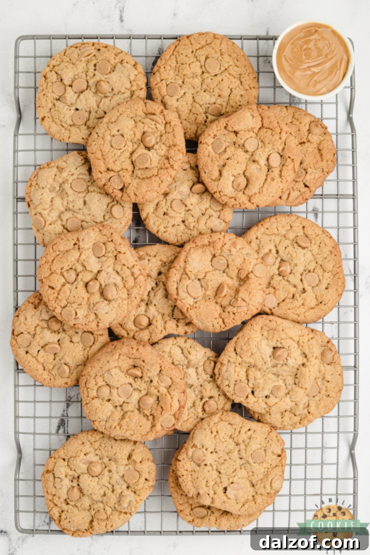 Peanut butter cookies made with Grape Nuts cereal, showcasing their crunchy texture.
