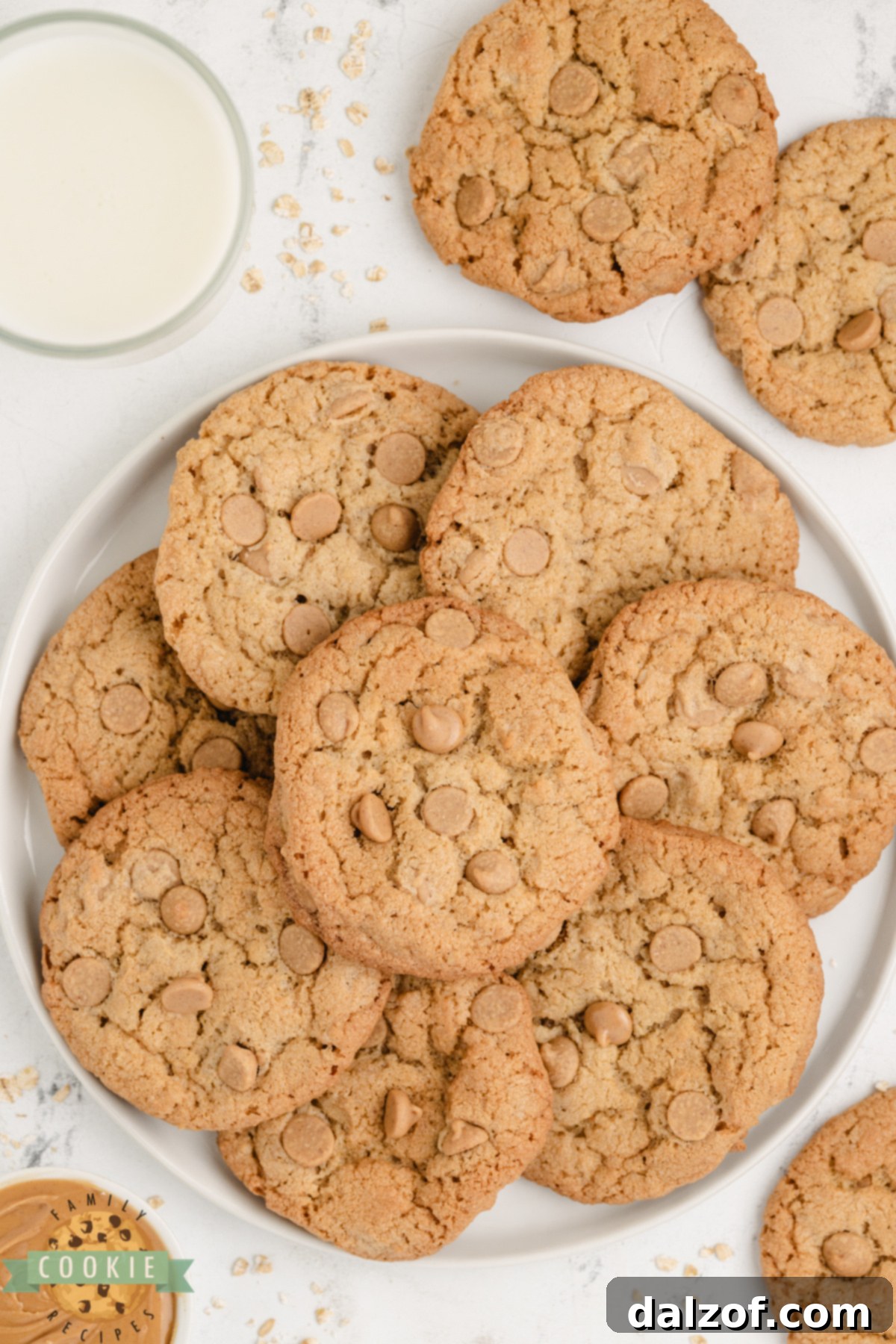 Crunchy Peanut Butter Cookies made with oats and Grape Nuts for extra texture! A unique twist on a classic, chewy and crispy in every bite.