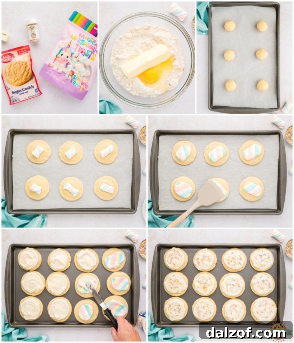Detailed steps to make Magical Marshmallow Surprise Cookies