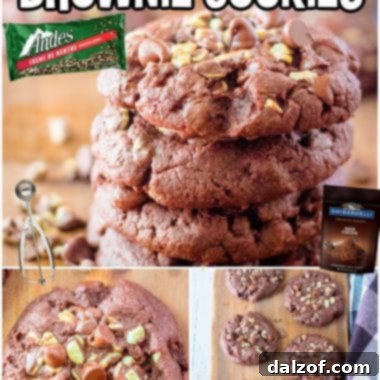 Chocolate Mint Brownie Cookies