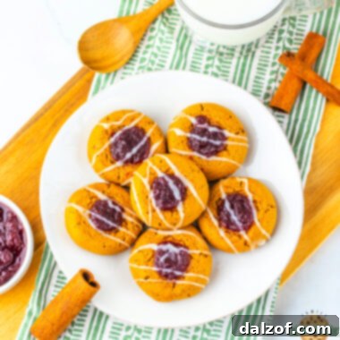 Gingerbread Thumbprint Cookies with Cranberry Sauce