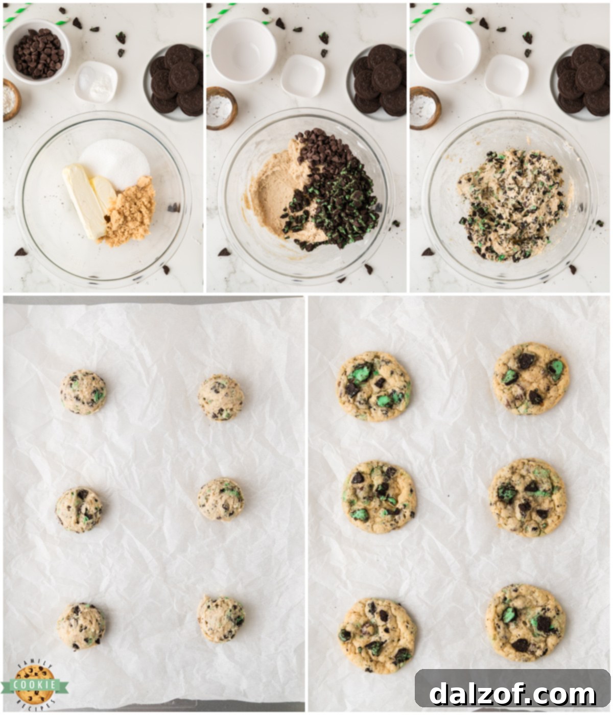Oreo Mint Chocolate Chip Fusion Cookies 3 adding mint oreos to chocolate chip cookies