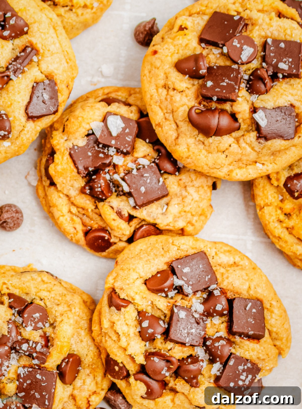 browned butter chocolate chip cookies with a banana