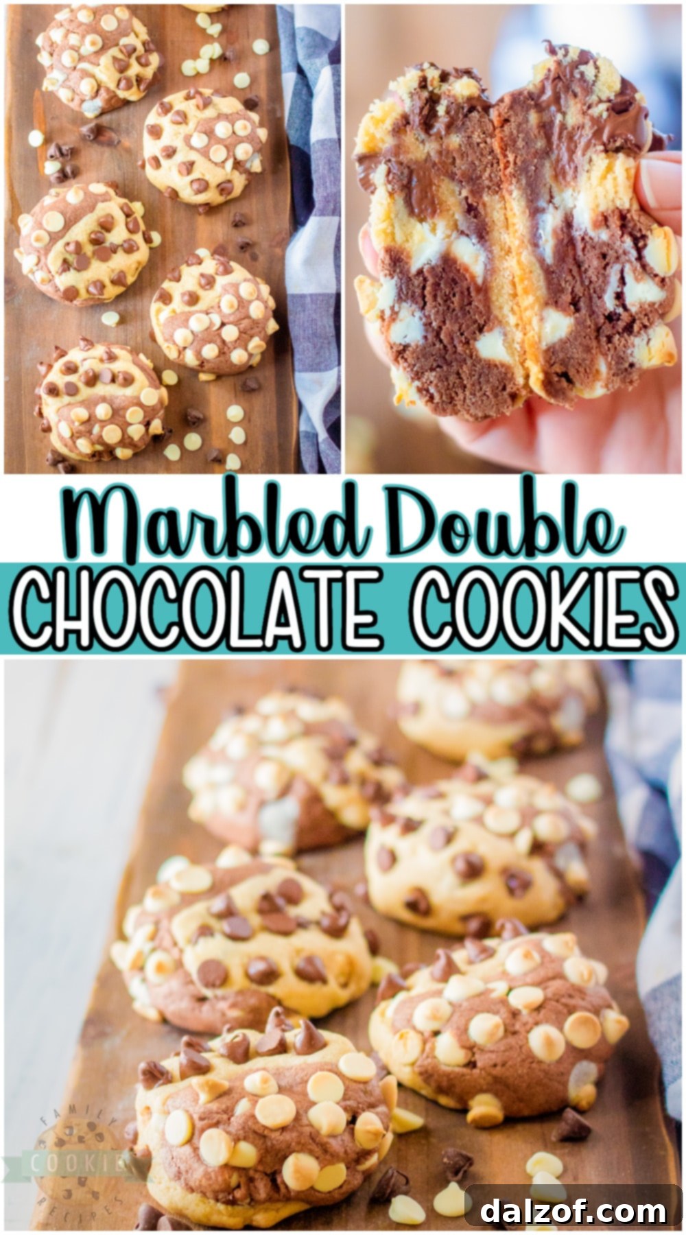 A vertical Pinterest-optimized image showcasing the beauty of Marbled Chocolate Chip Cookies, ideal for social sharing.