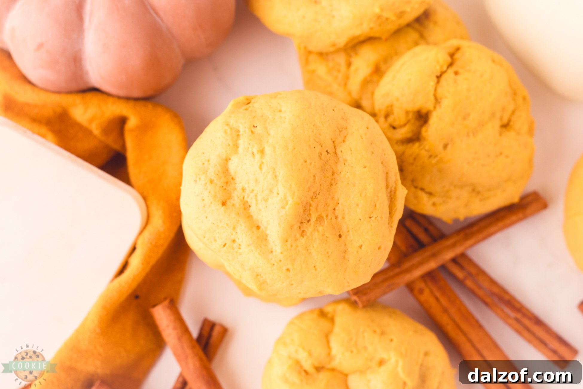 pumpkin cookies stuffed with cheesecake