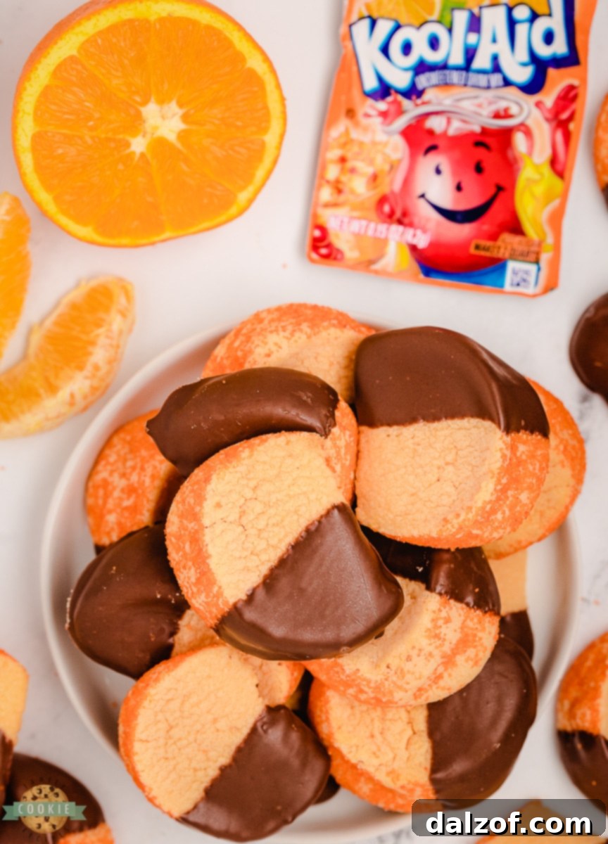 orange slice cookies dipped in chocolate