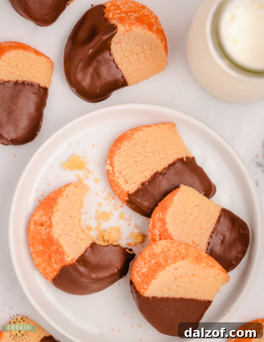 eating an orange slice cookie