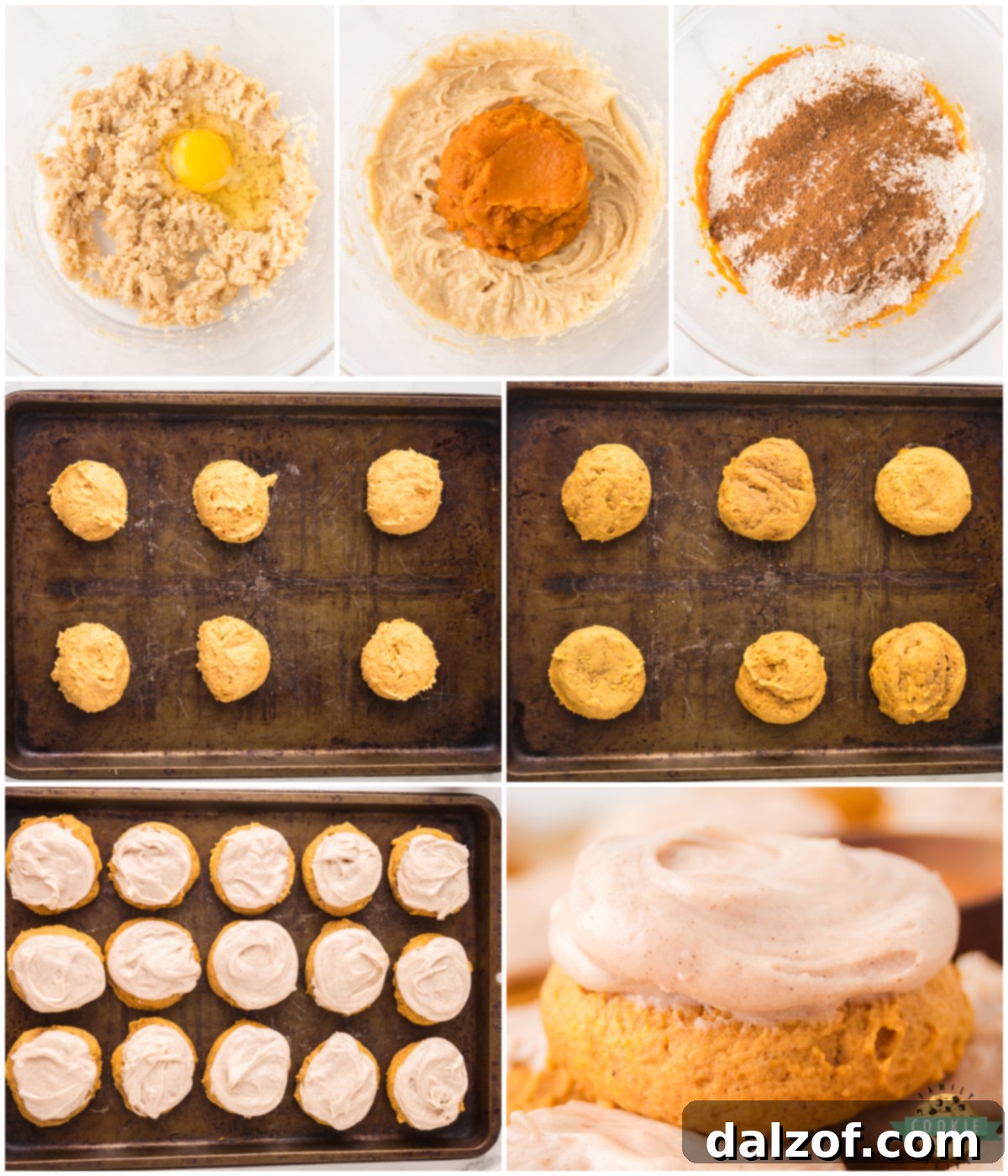 how to make spiced cream cheese frosted pumpkin cookies