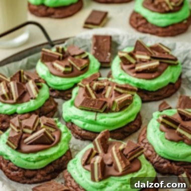 Grasshopper Cookies ready to be served