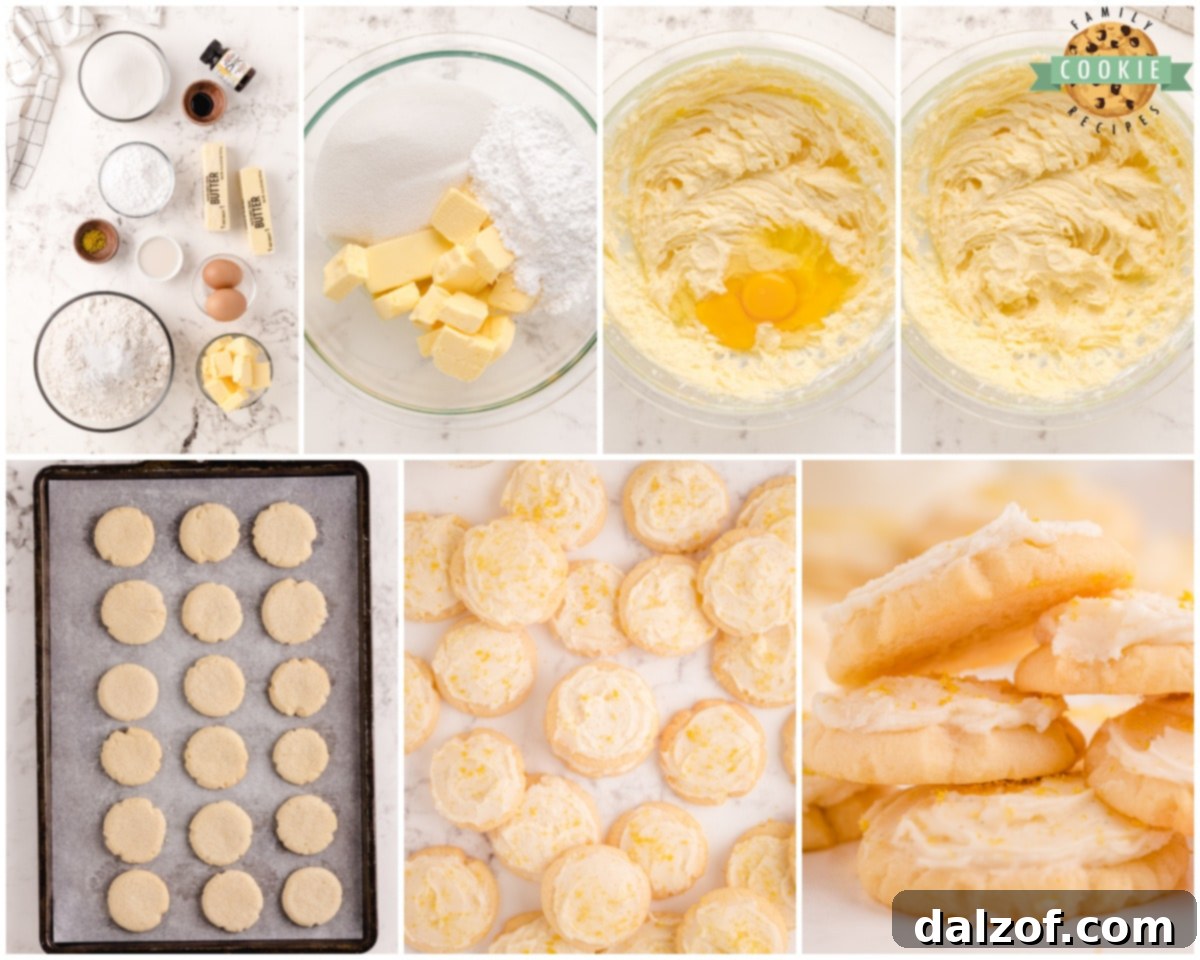 Step-by-step image of how to make mini sugar cookie bites, showing dough preparation