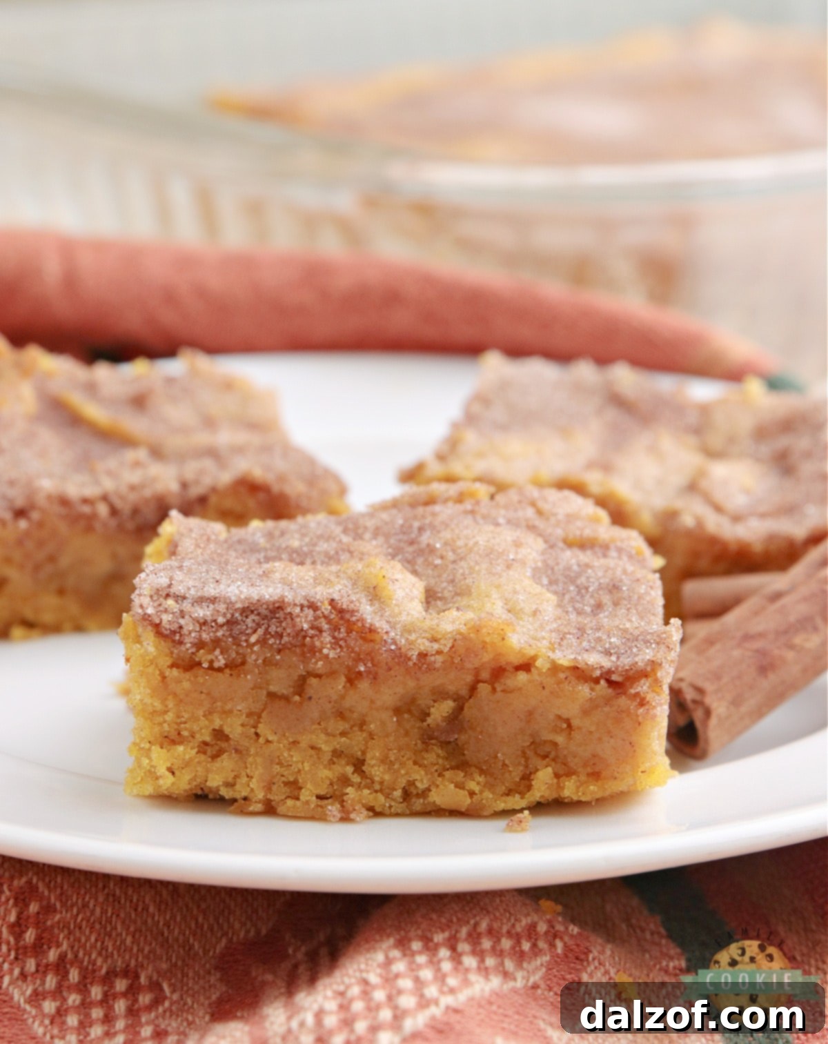 Warm, spiced Pumpkin Snickerdoodle Cookie Bars with a sweet cinnamon sugar topping make a perfect fall dessert for any occasion.