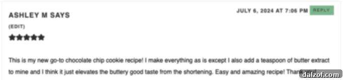 Another glowing testimonial for the ultimate chocolate chip cookie recipe, highlighting its consistent results.