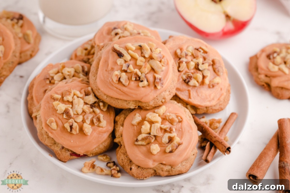 Soft and chewy Butterscotch Apple Cookies, perfect for Fall