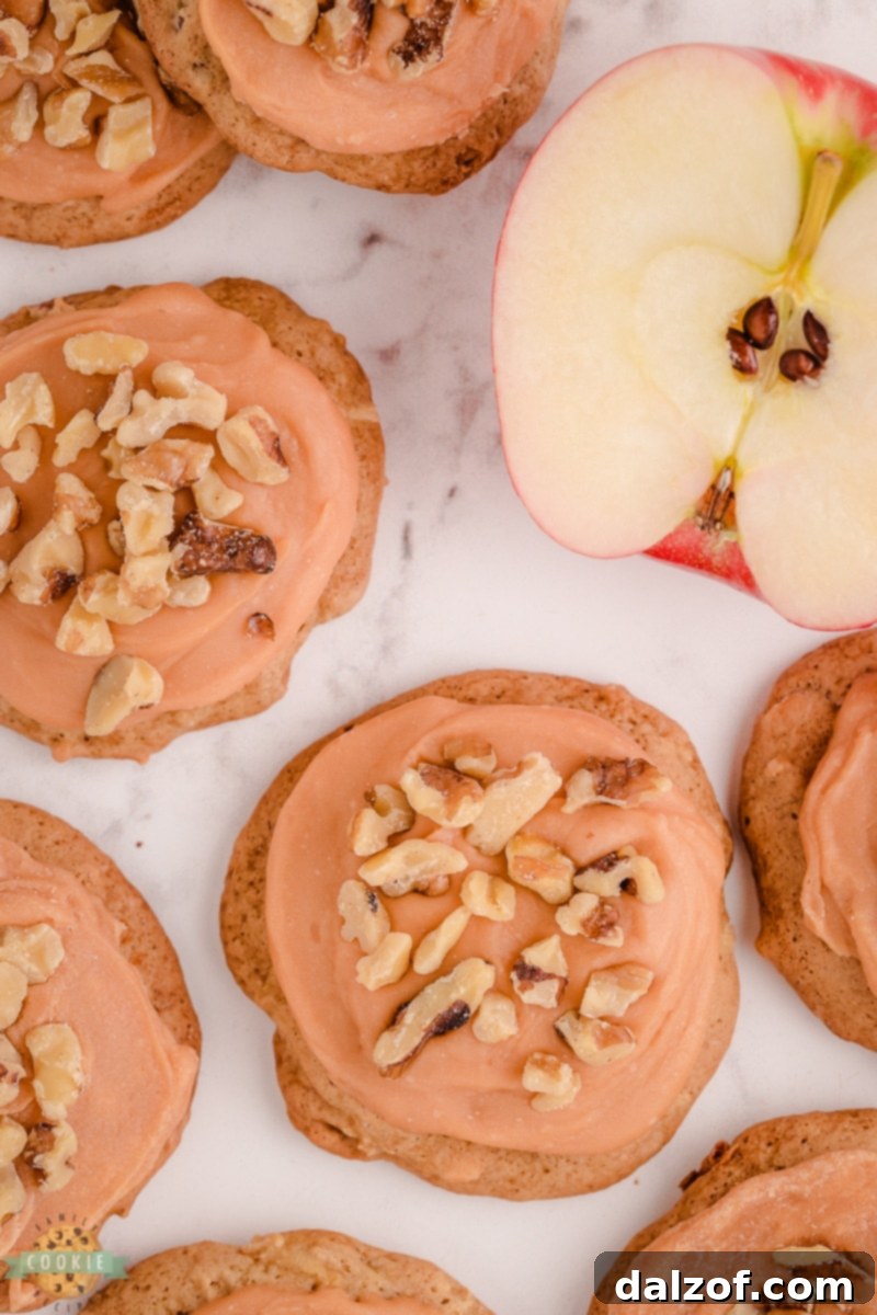 Close-up of butterscotch chips and grated apple for cookie dough