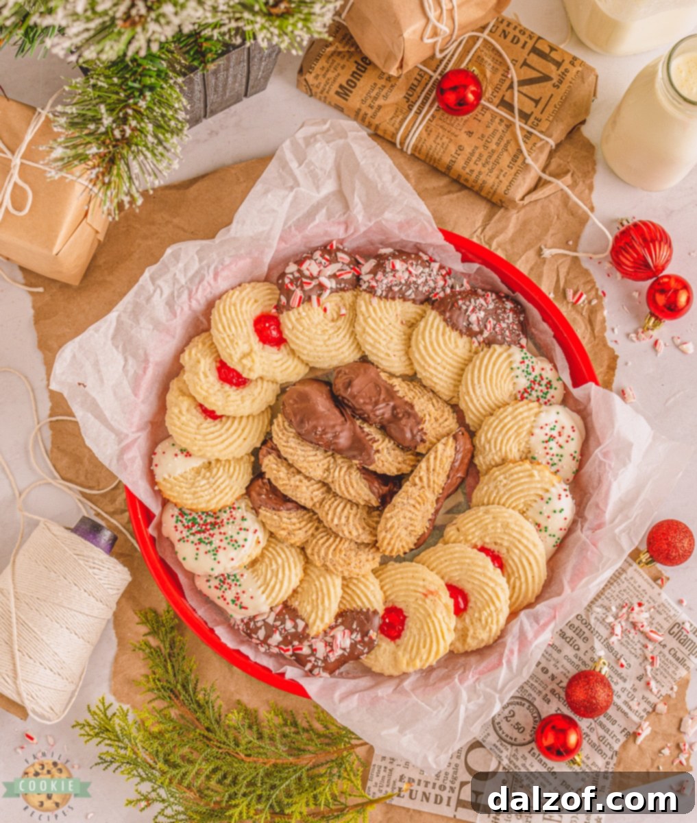 Golden Delights: Butter Cookie Recipes 8 A box filled with an assortment of butter cookies, perfect for gifting or sharing.