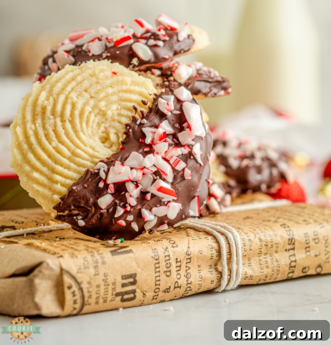 Fresh ingredients laid out for making delicious peppermint butter cookies