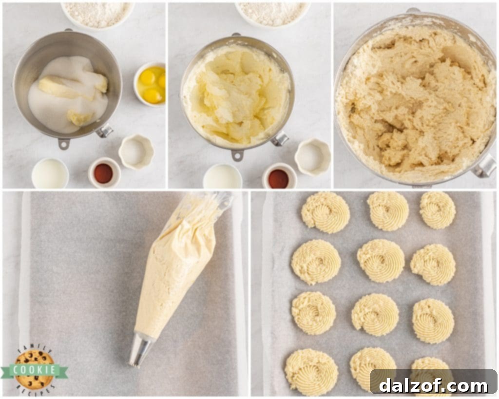 steps for making classic butter cookies