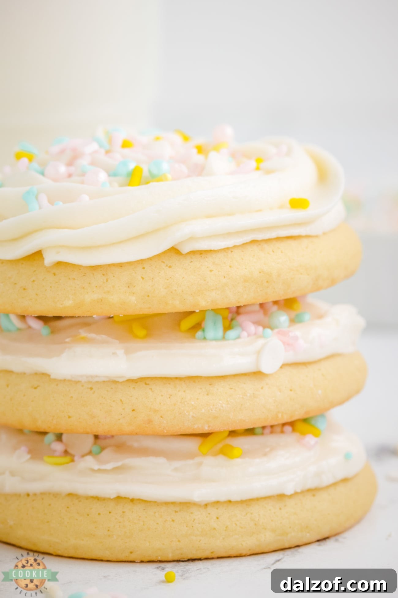 stack of sugar cookies