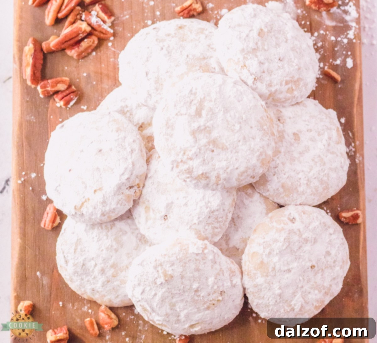 Danish Wedding Cookies ready for serving