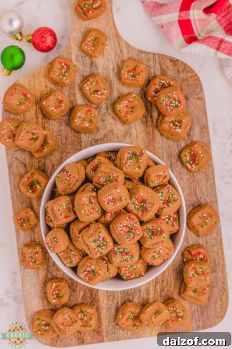 A bowl of dry ingredients for Christmas Gingerbread Cookie Bites, showing flour, spices, and leavening agents mixed together.