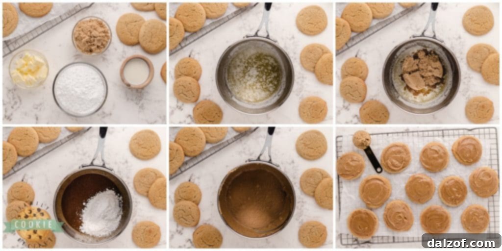 How to make a brown sugar frosting for cookies