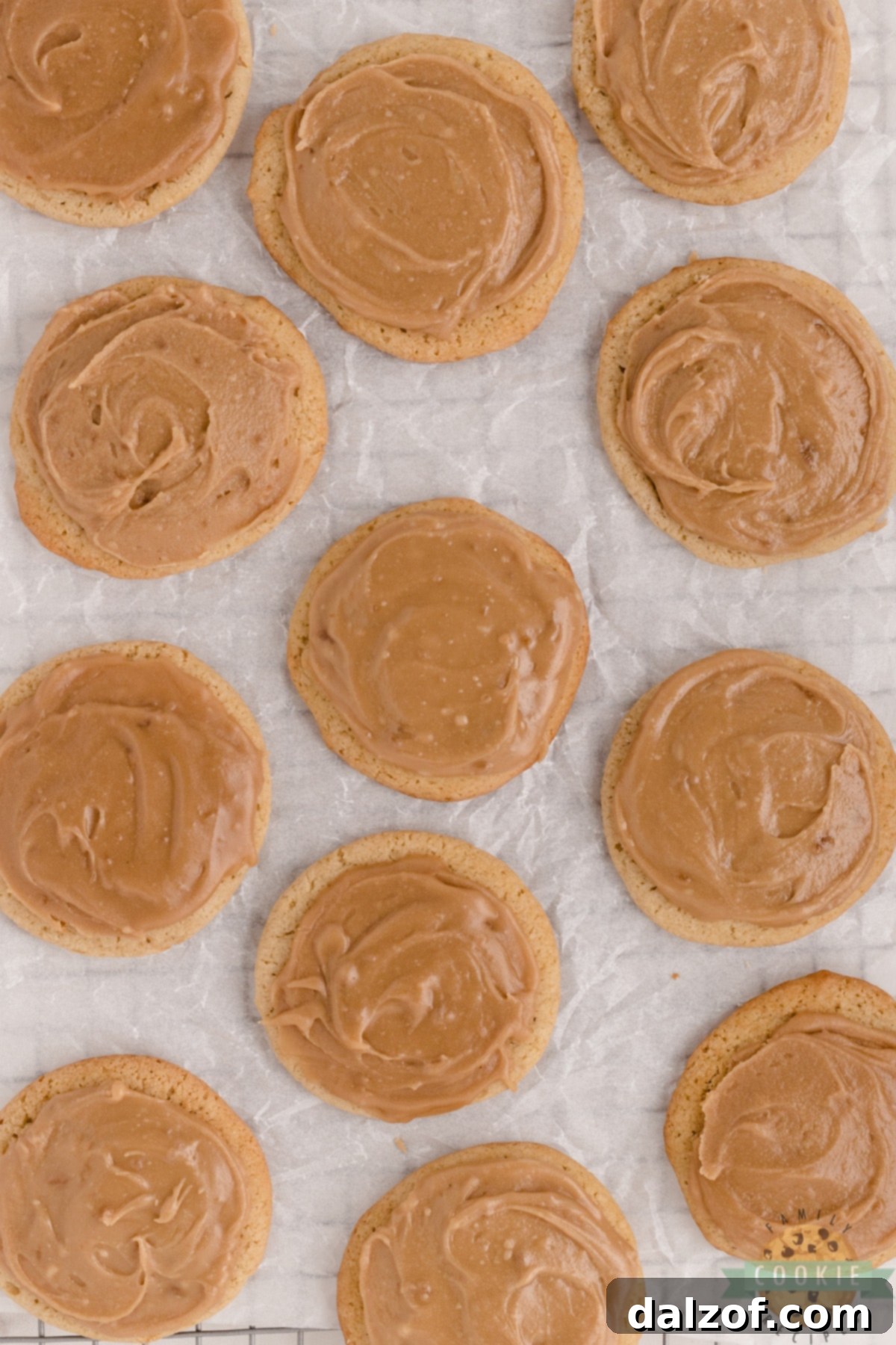 Brown sugar cookies with brown sugar frosting