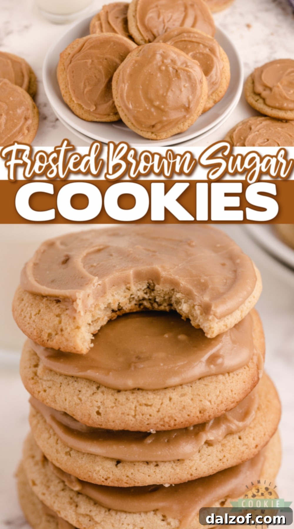 Frosted Brown Sugar Cookies are soft and chewy with a simple brown sugar frosting on top. Easy cookie recipe with a rich brown sugar flavor that is absolutely delicious! 