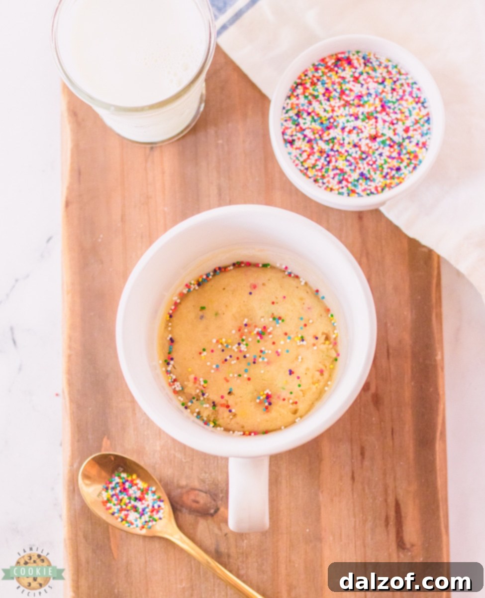 Sugar Cookie In a MUG recipe for when you just want a cookie, fast! Quick & easy warm sugar cookie done in minutes & made in a mug in the microwave!